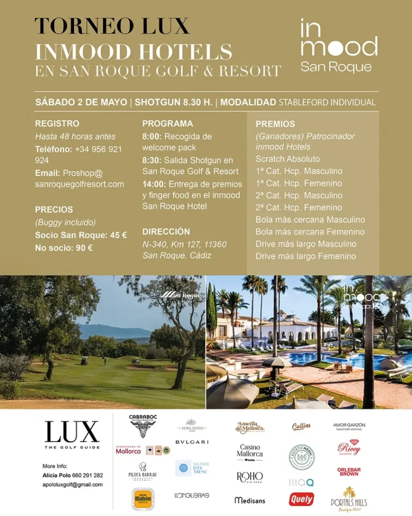 Lux Inmood Hotels torneo en San Roque Golf Resort 2026