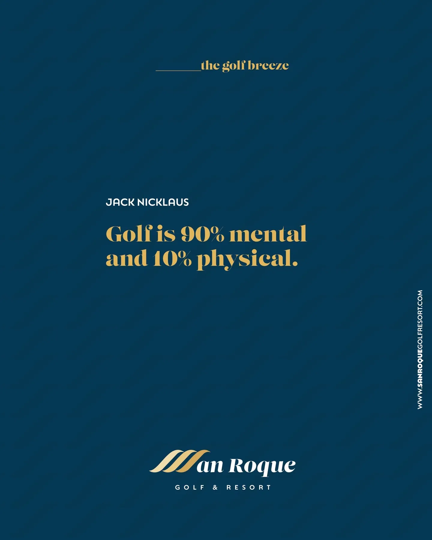 Gráfico de San Roque Golf & Resort sobre el juego mental en golf con el nombre de Jack Nicklaus